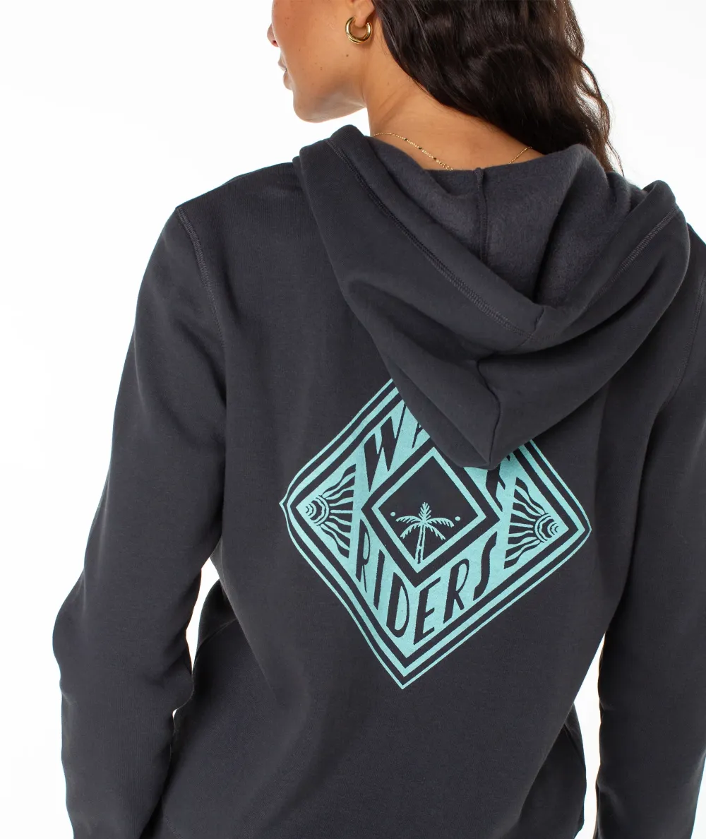 Geometric Print Hoodie With Large Pockets