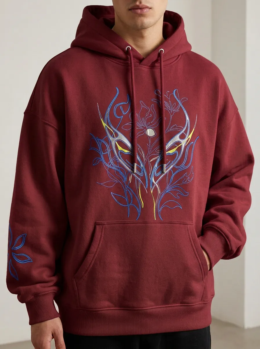 Unisex Floral Tribal Art Hoodie