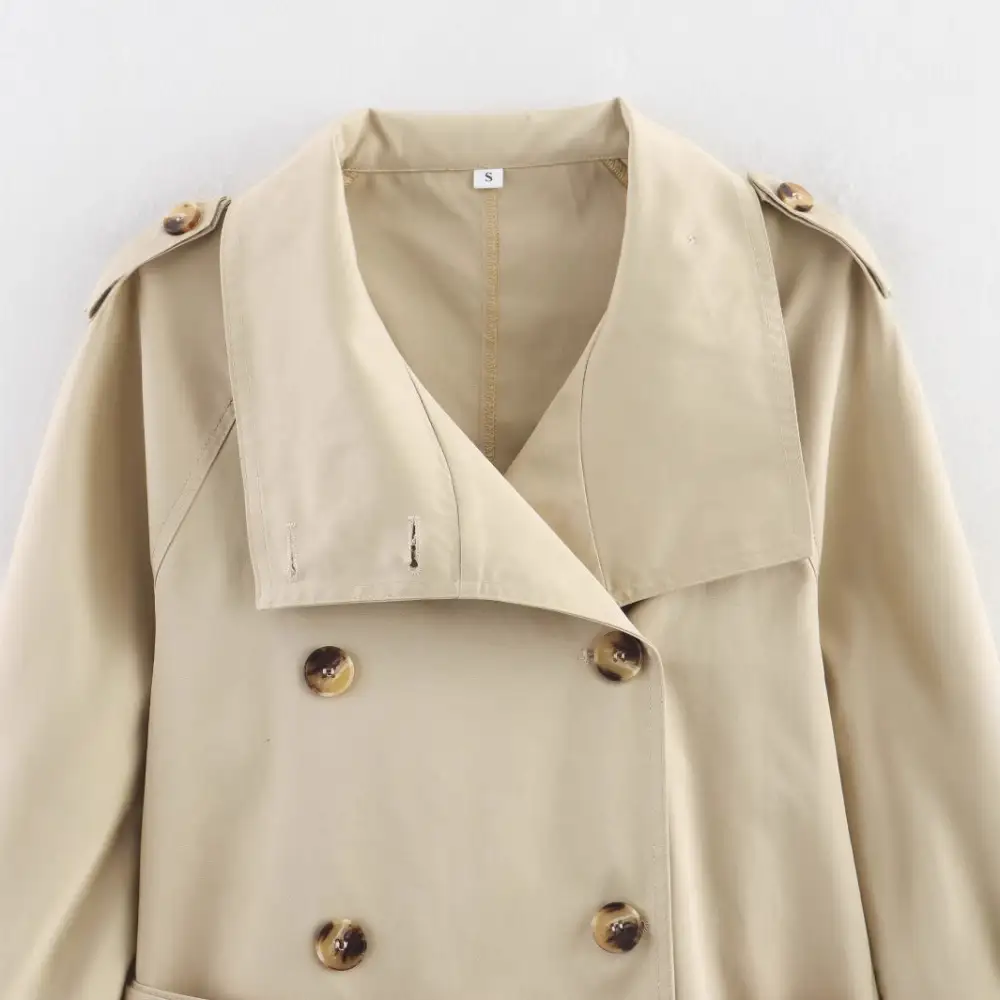 Polished Waist Tie Trench Coat