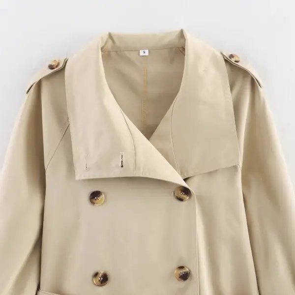 Polished Waist Tie Trench Coat