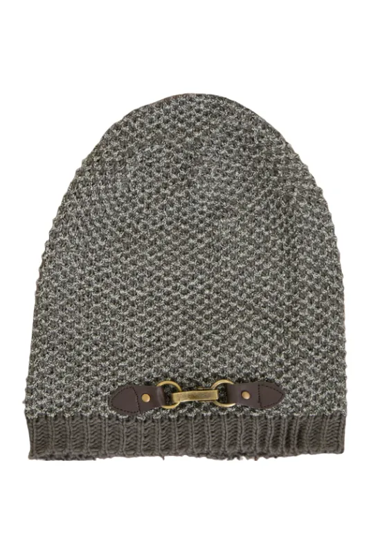 Buckle Detail Knit Hat