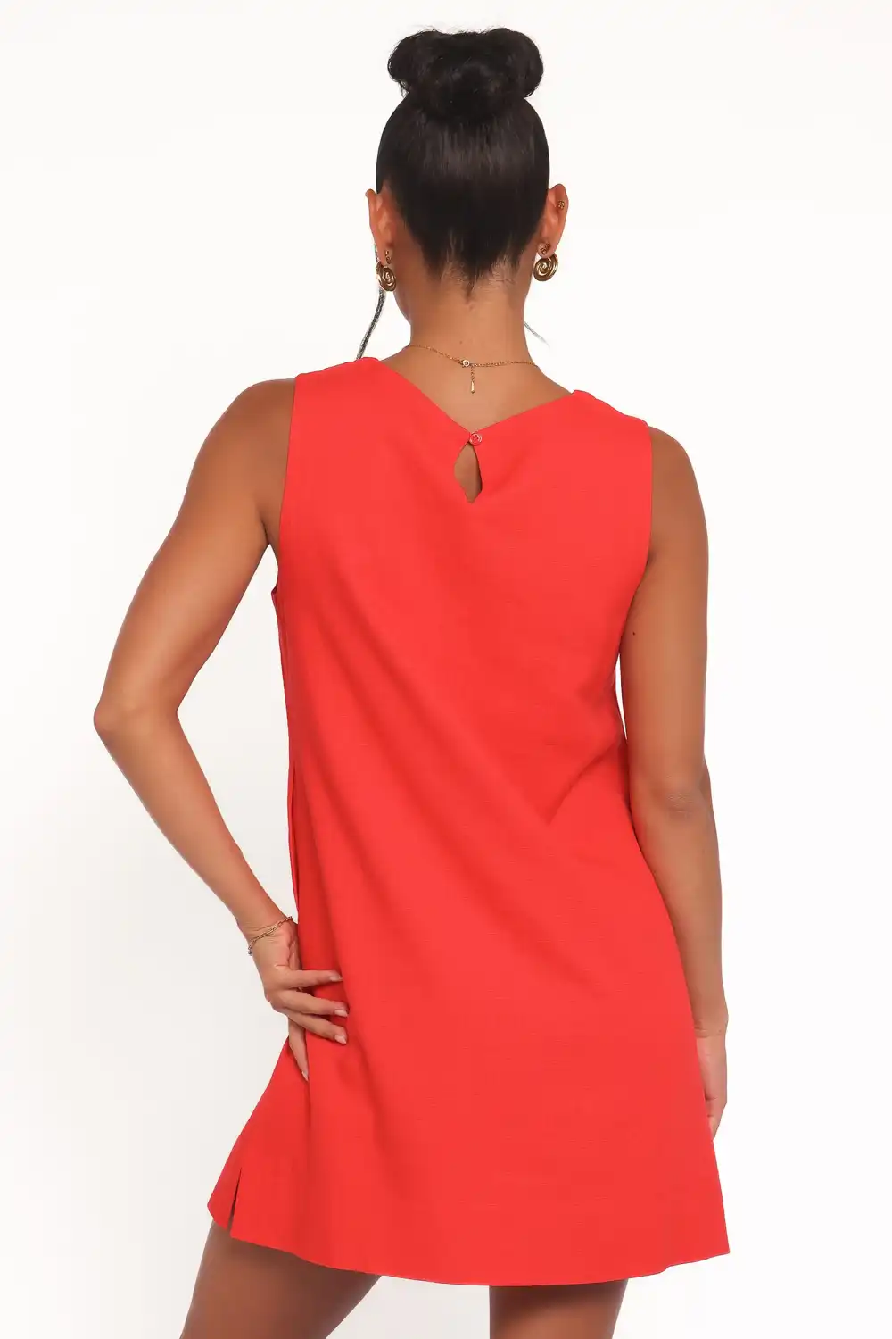 Linen Shift Mini Dress