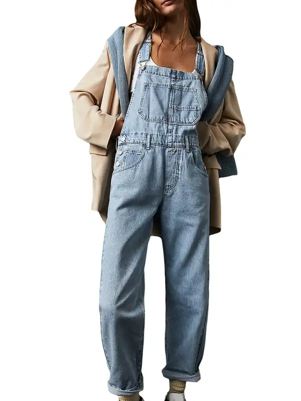 Jumpsuit Loose Overall Trousers Denim Pants
