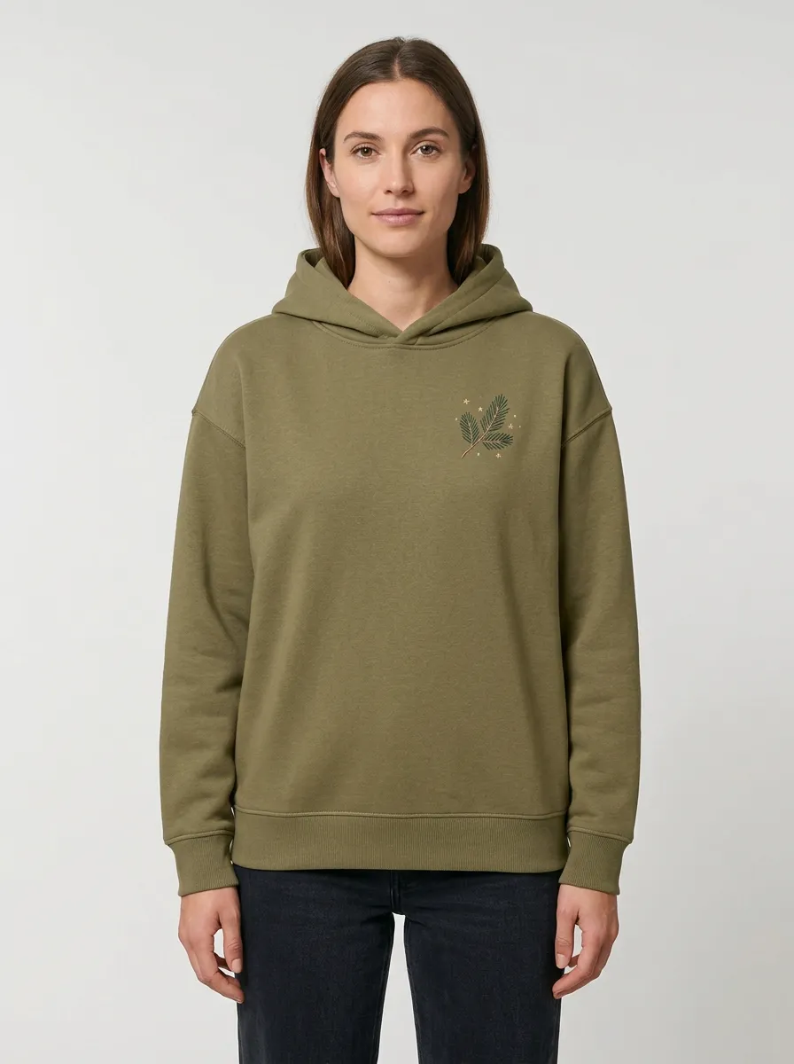 Women's Pullover-Hood Embroidered Sweatshirt
