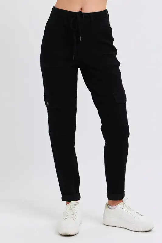 High Waist Cargo Cuffed Plus Joggers Jogger Pants