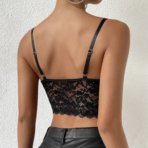 Lace Bra with Sheer Waist Panel