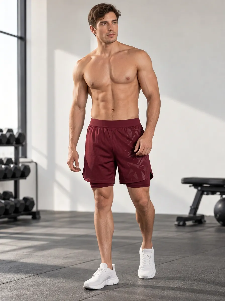 Men's Conditioning Geometric Printed Gym Shorts