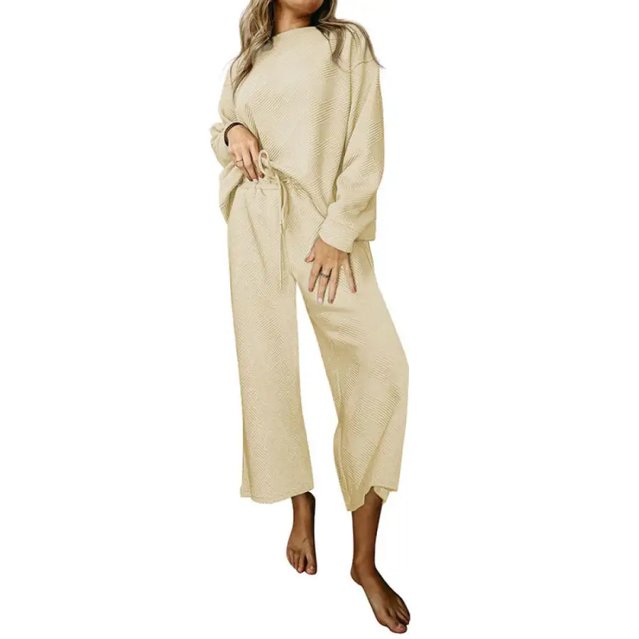 Dropped Shoulder Top and Pants Set