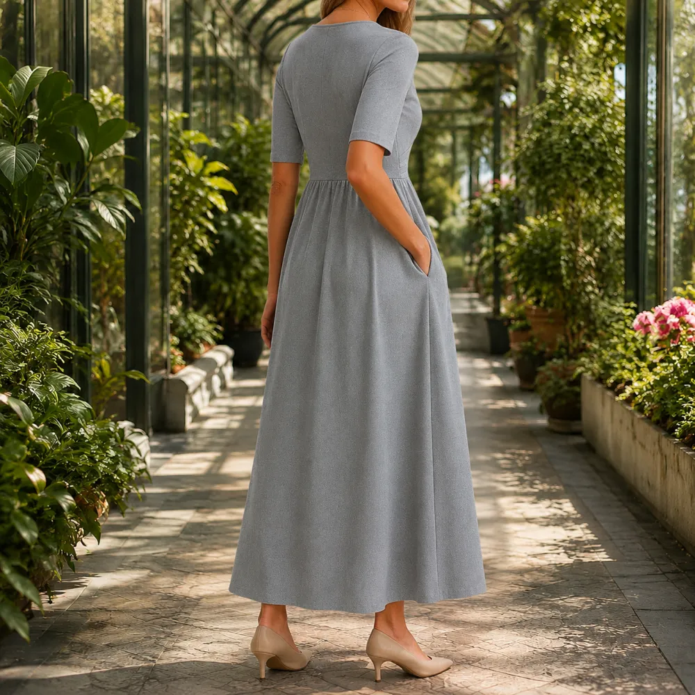 Wrap A-Line Maxi Dress