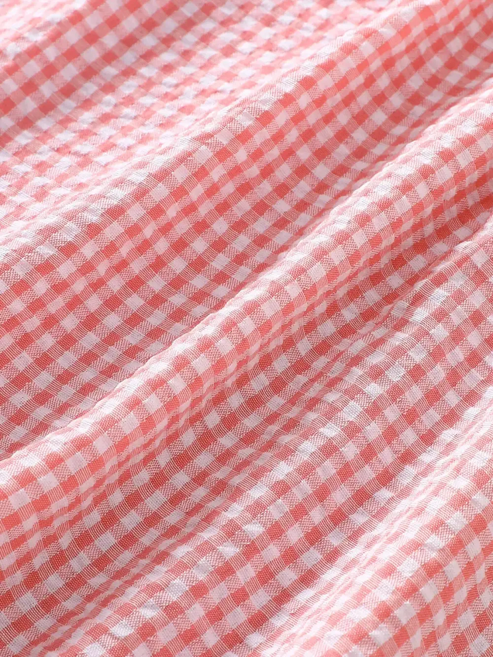 Girls Smocked Plaid Ruffle Sleeve Dress