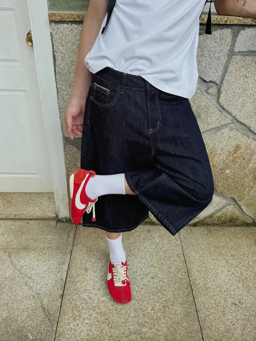 Vintage Washed Straight Shorts