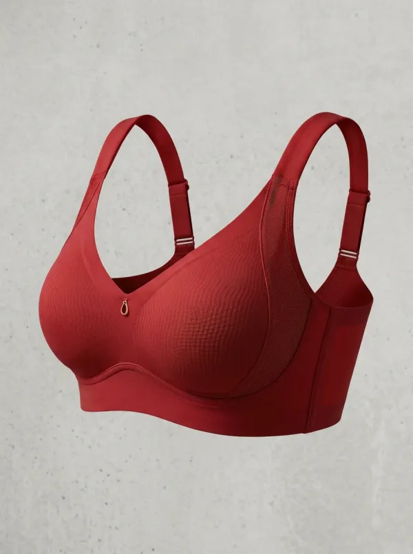 Women's Seamless Mesh-Panel Bra