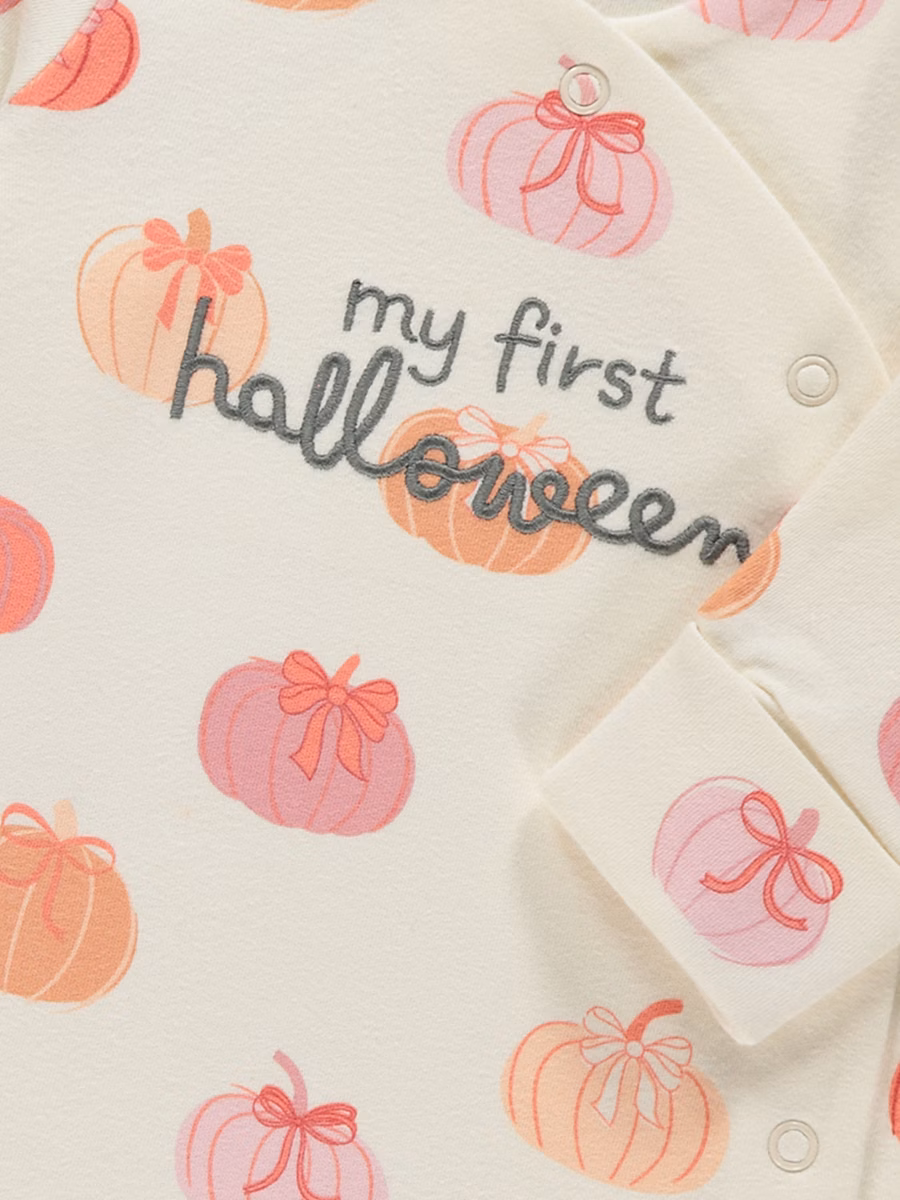 Cream My First Halloween Sleepsuit detail 1
