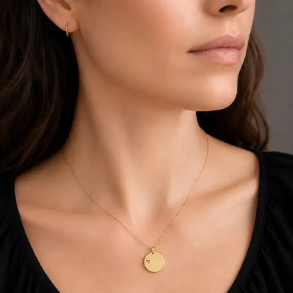 Diamond Heart Medallion Pendant Necklace