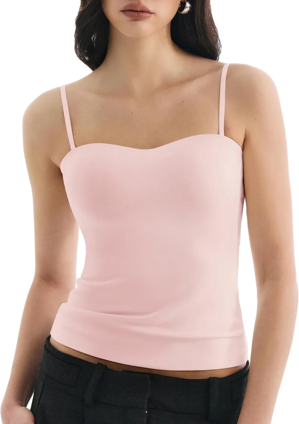 Women's Padded Scoop Neck Cami Tank Top