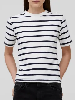 Classic Crew Neck Striped Cotton Top