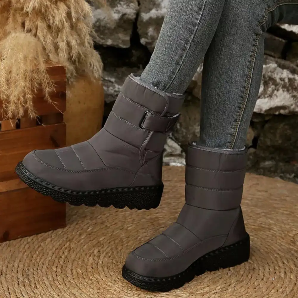 Refined Round Toe Platform Boots