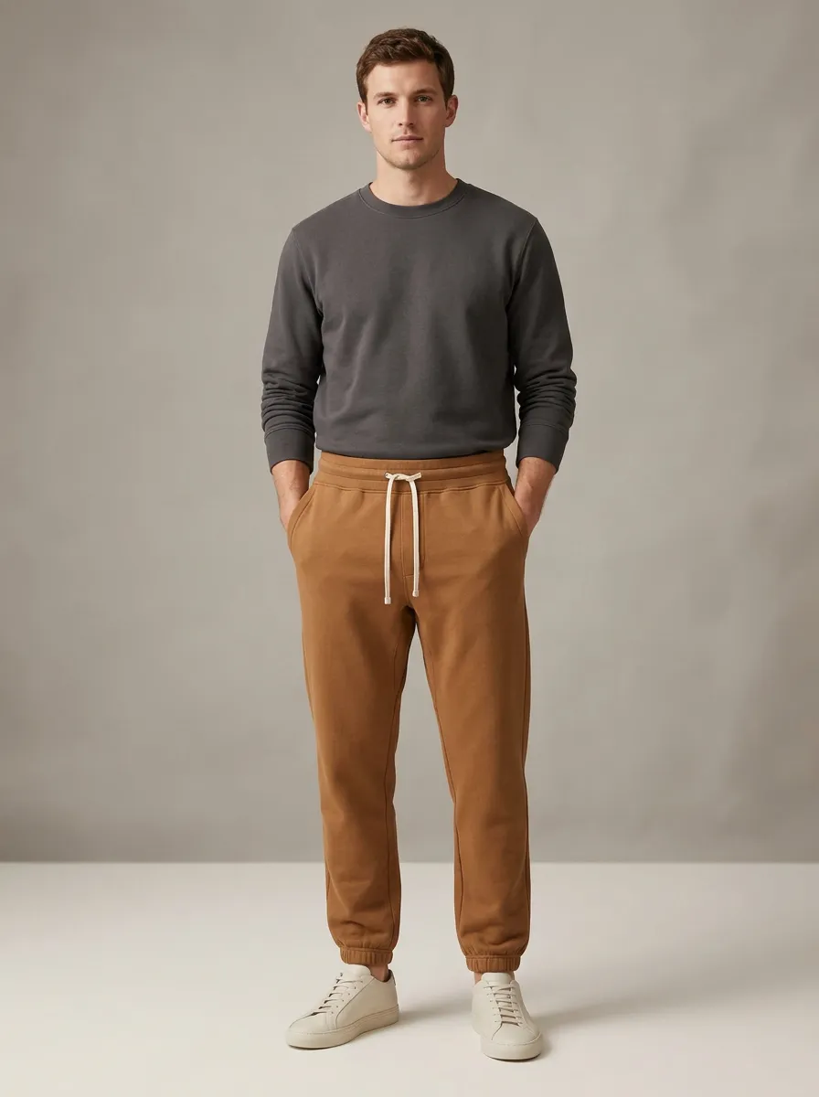 Unisex Simple Casual Drawstring Sport Pants