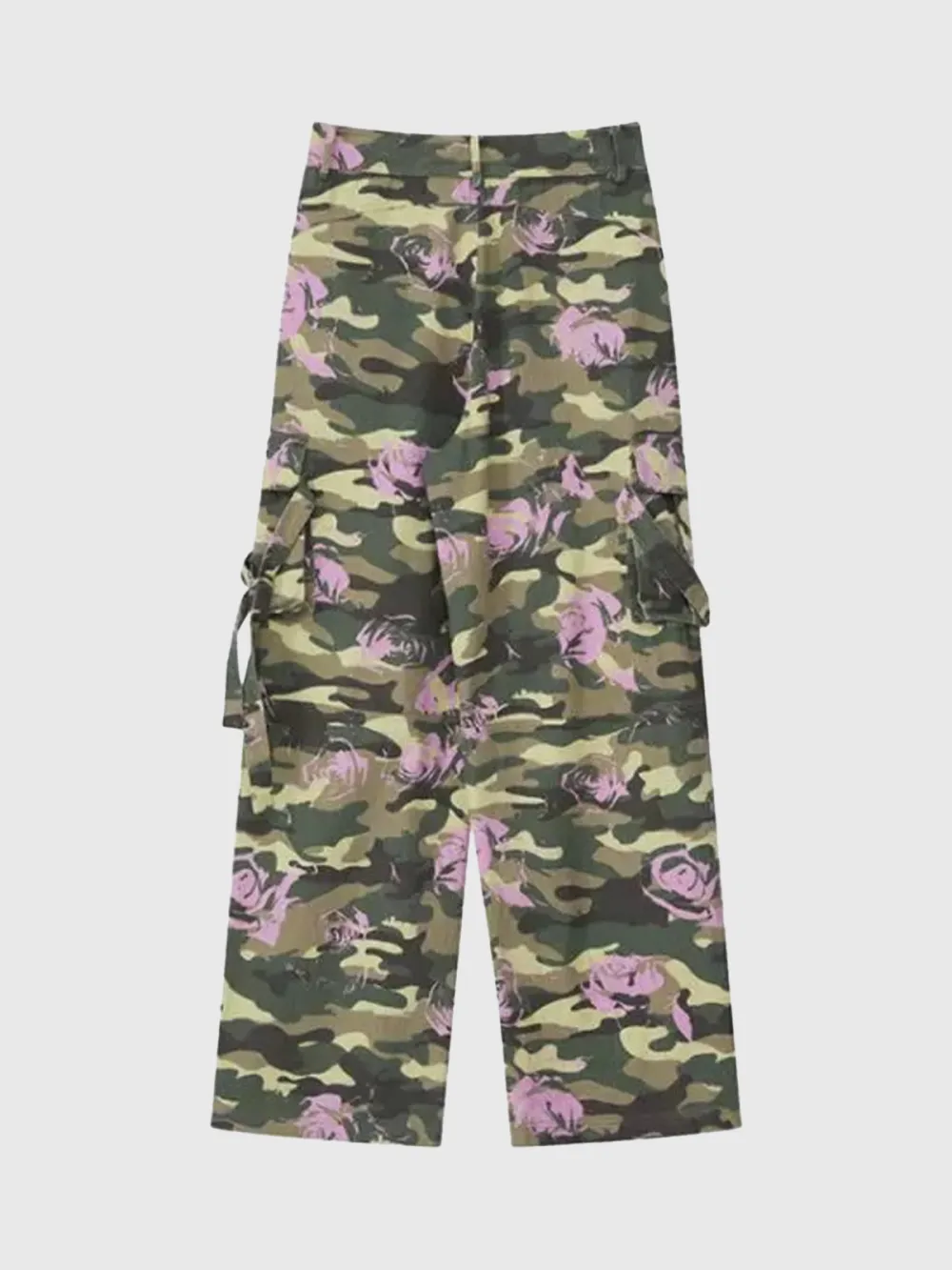 Straight-Leg Camouflage Graphic Pants
