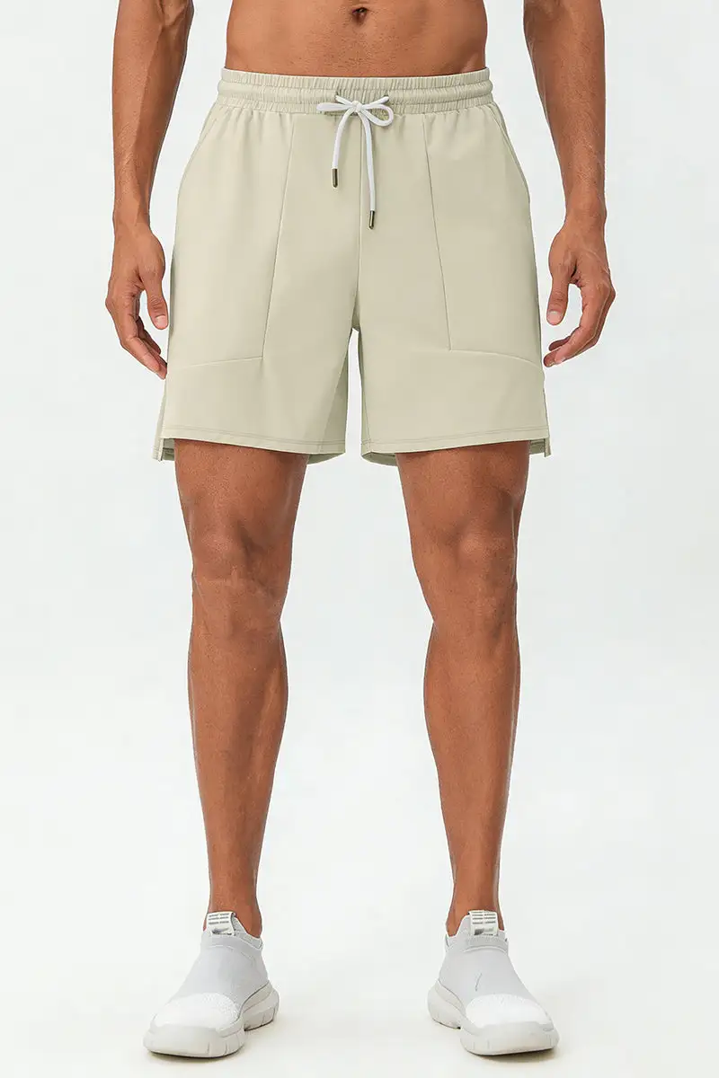 Quick Dry Drawstring Side Pocket Athletic Shorts