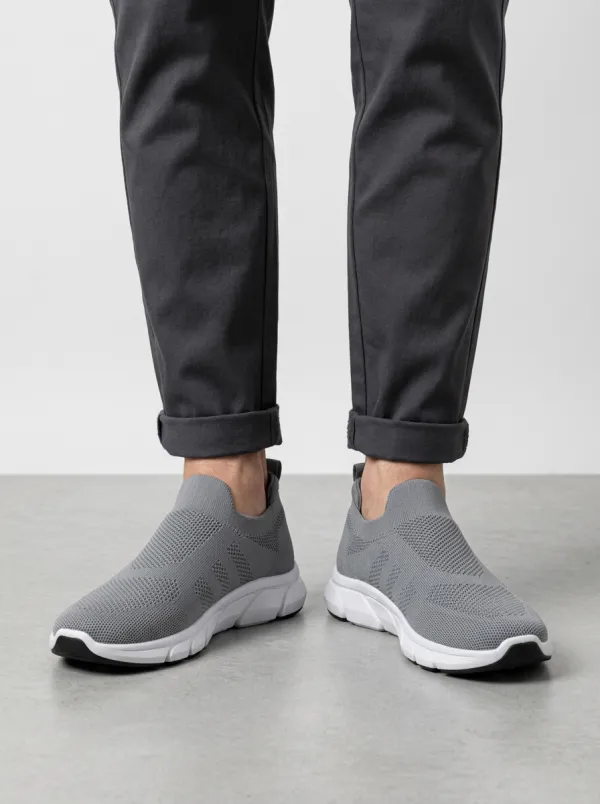 Unisex Knit Patterned Slip-On Print Sneakers