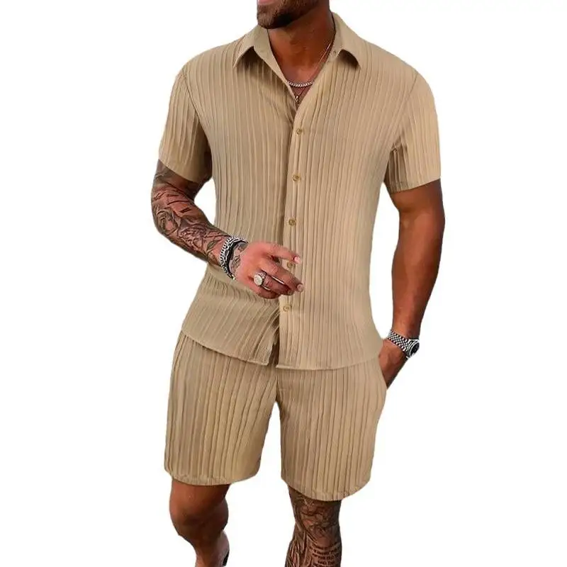 Textured Lounge Striped Set