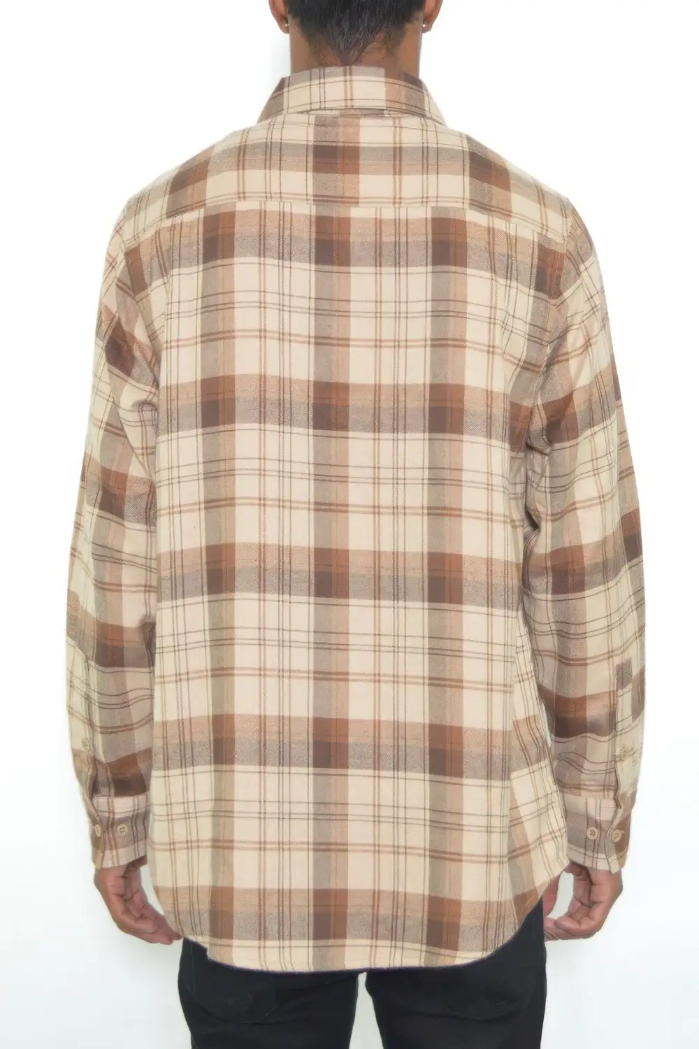 Regular Fit Checkered Plaid Flannel Shirt