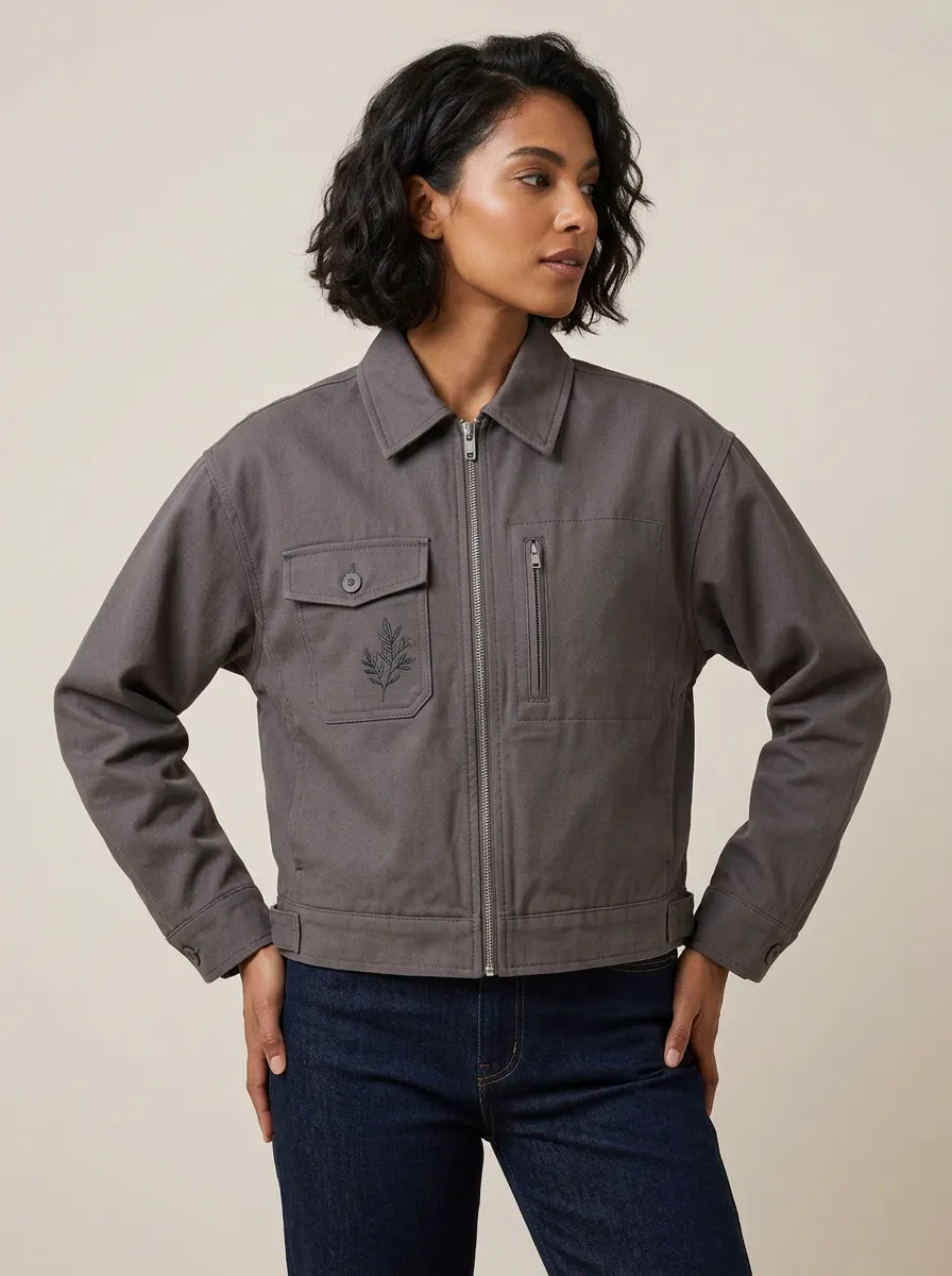 Women's Harbor Botanical Leaf Printed Jacket