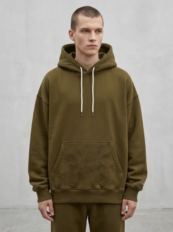 Streetwear Topographic Men's Graphic Hoodie