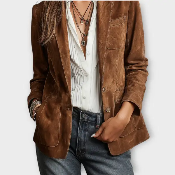 Button Front Structured Blazer