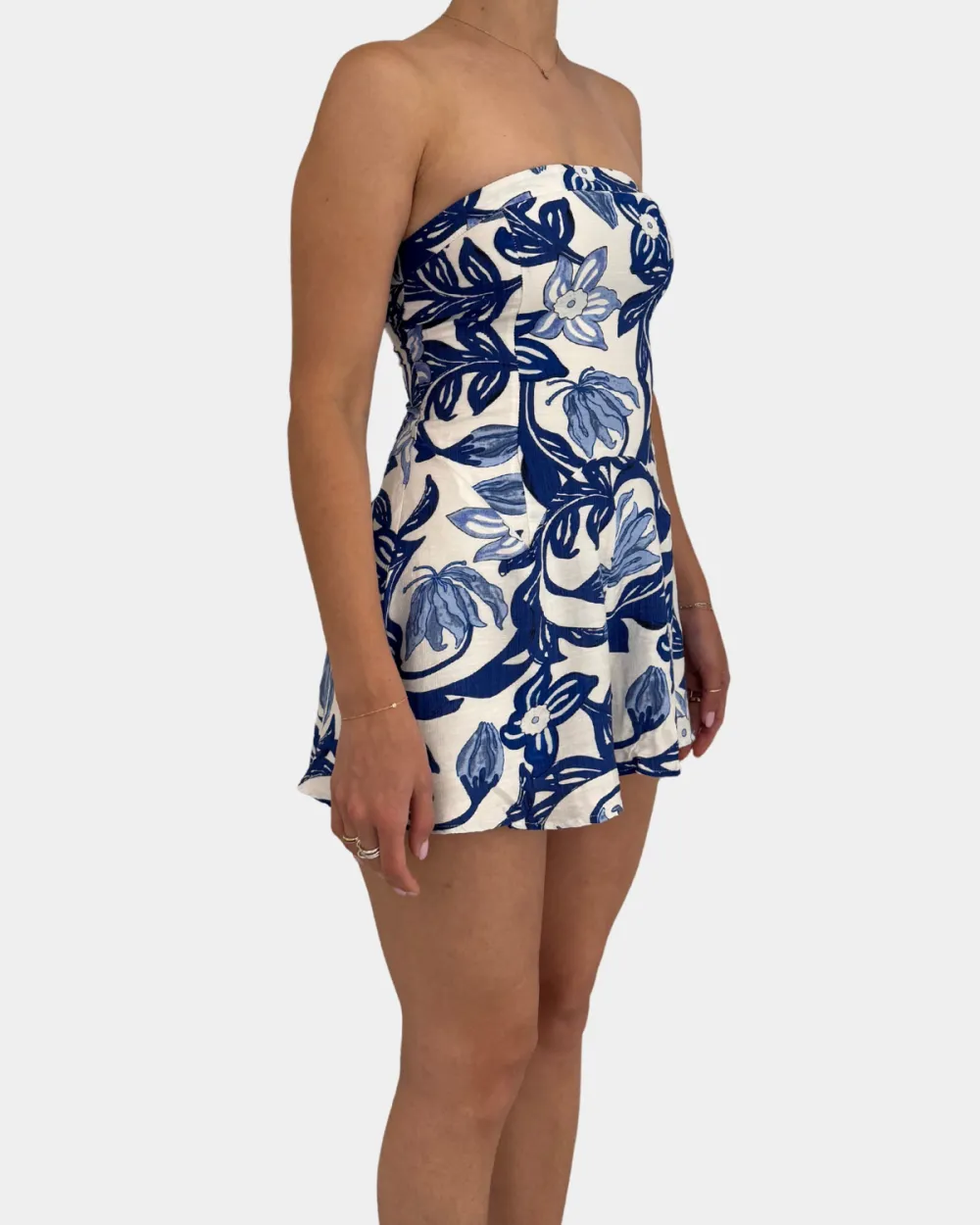 Floral Back Tie Romper