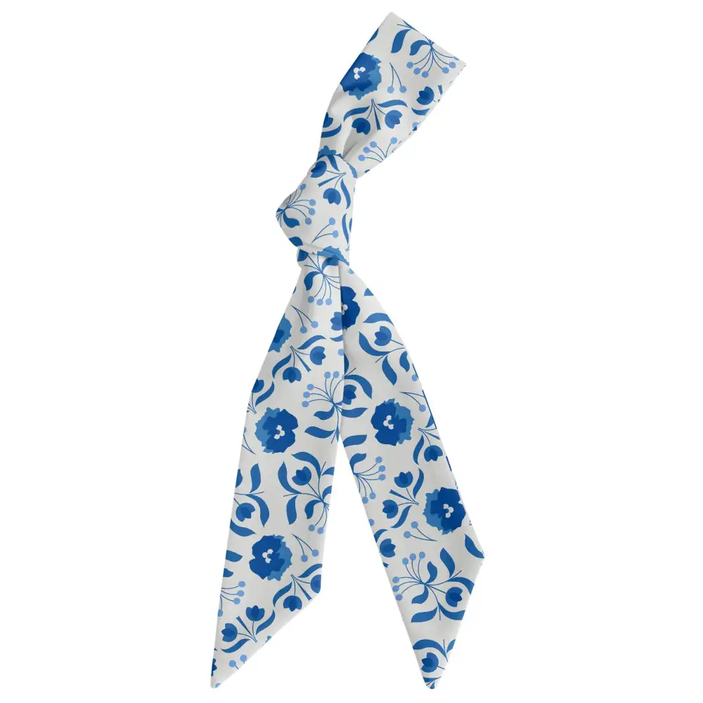 Poppy Floral Pattern Hair Scarf
