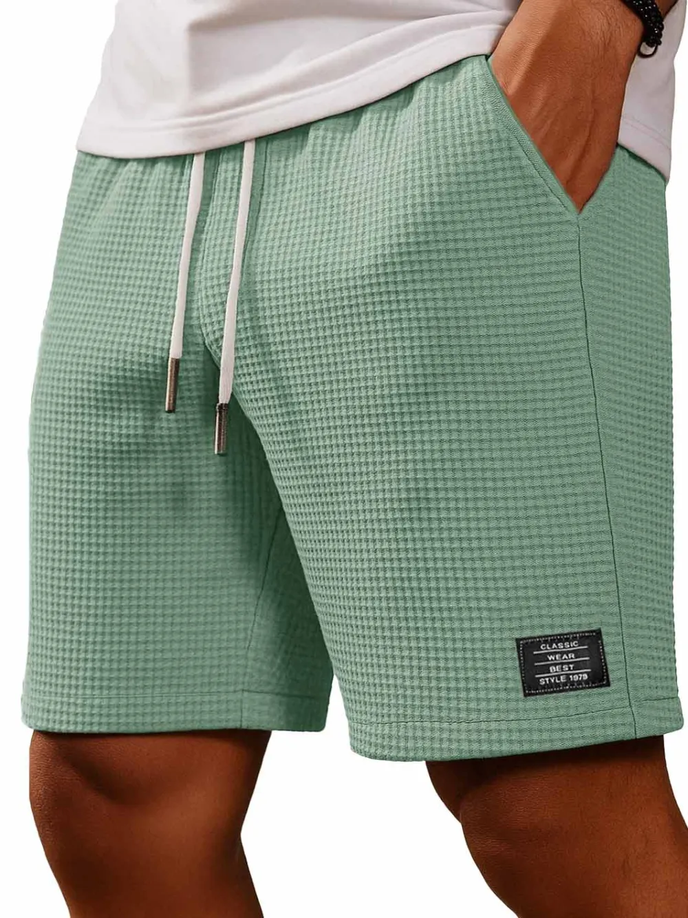 Relaxed Textured Knit Pocket Shorts