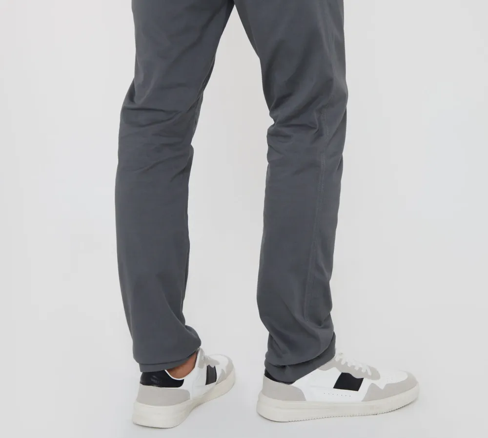 Slate Gray Slim-Fit Twill Pants