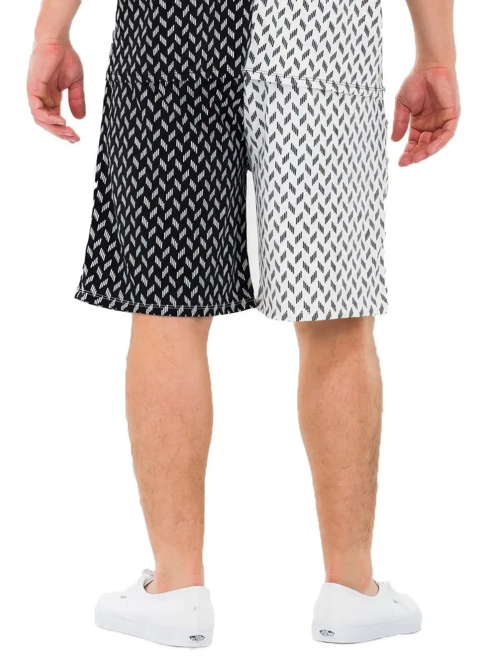 Men's Diamond Two Tone Print Shorts