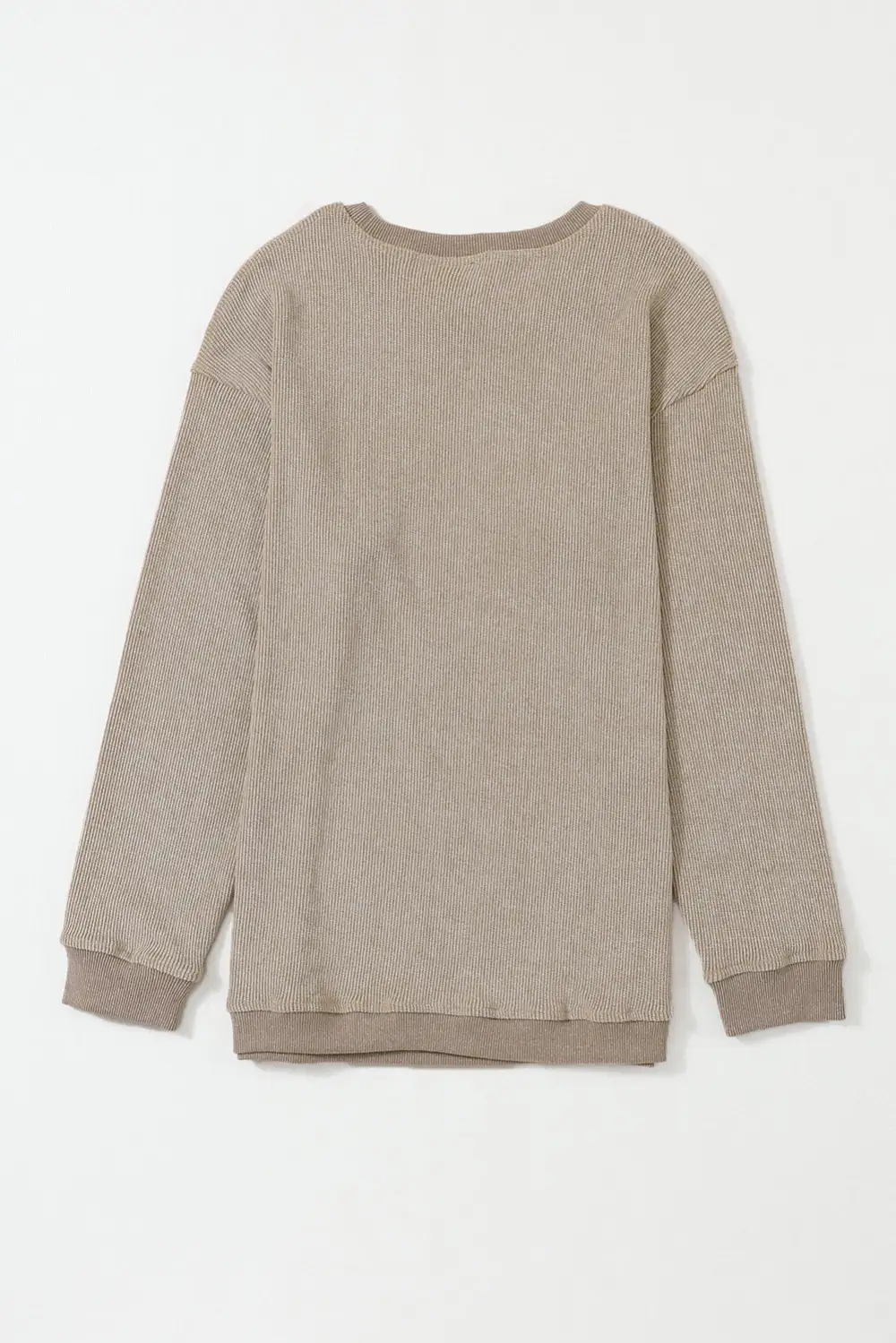 Relaxed Ribbed Crewneck Sweatshirt