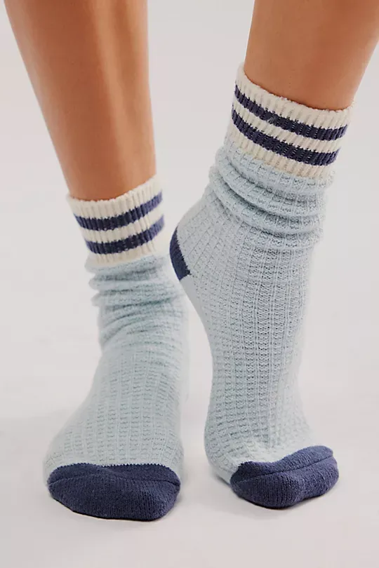 Cozy Stripe Socks Brown