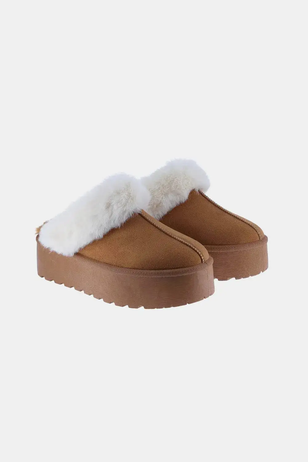 Fur Trim Casual Slippers