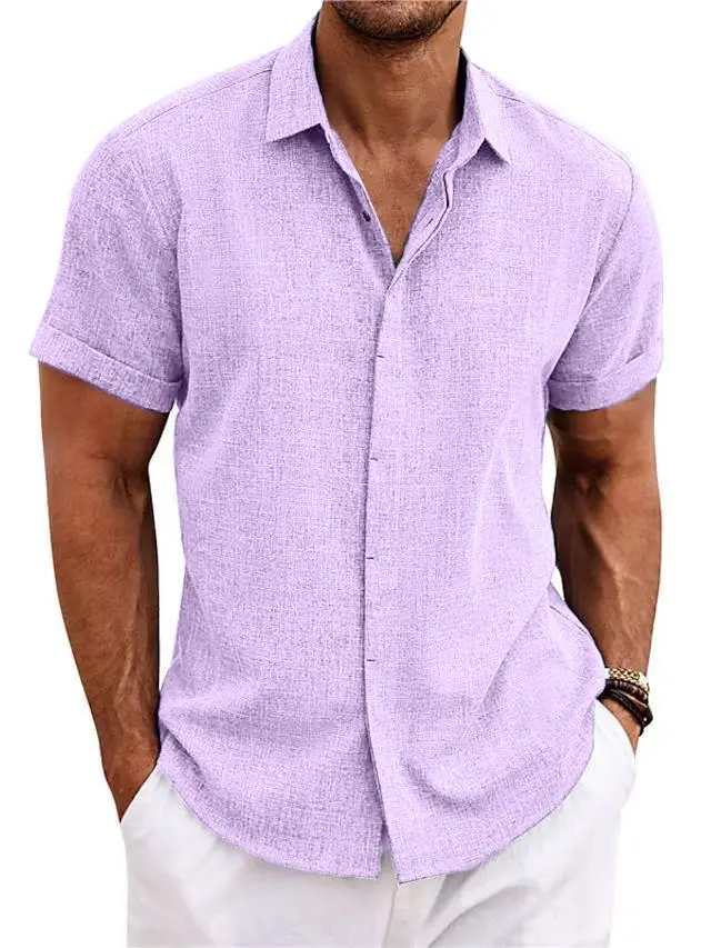 Cotton Linen Short Sleeve Shirt