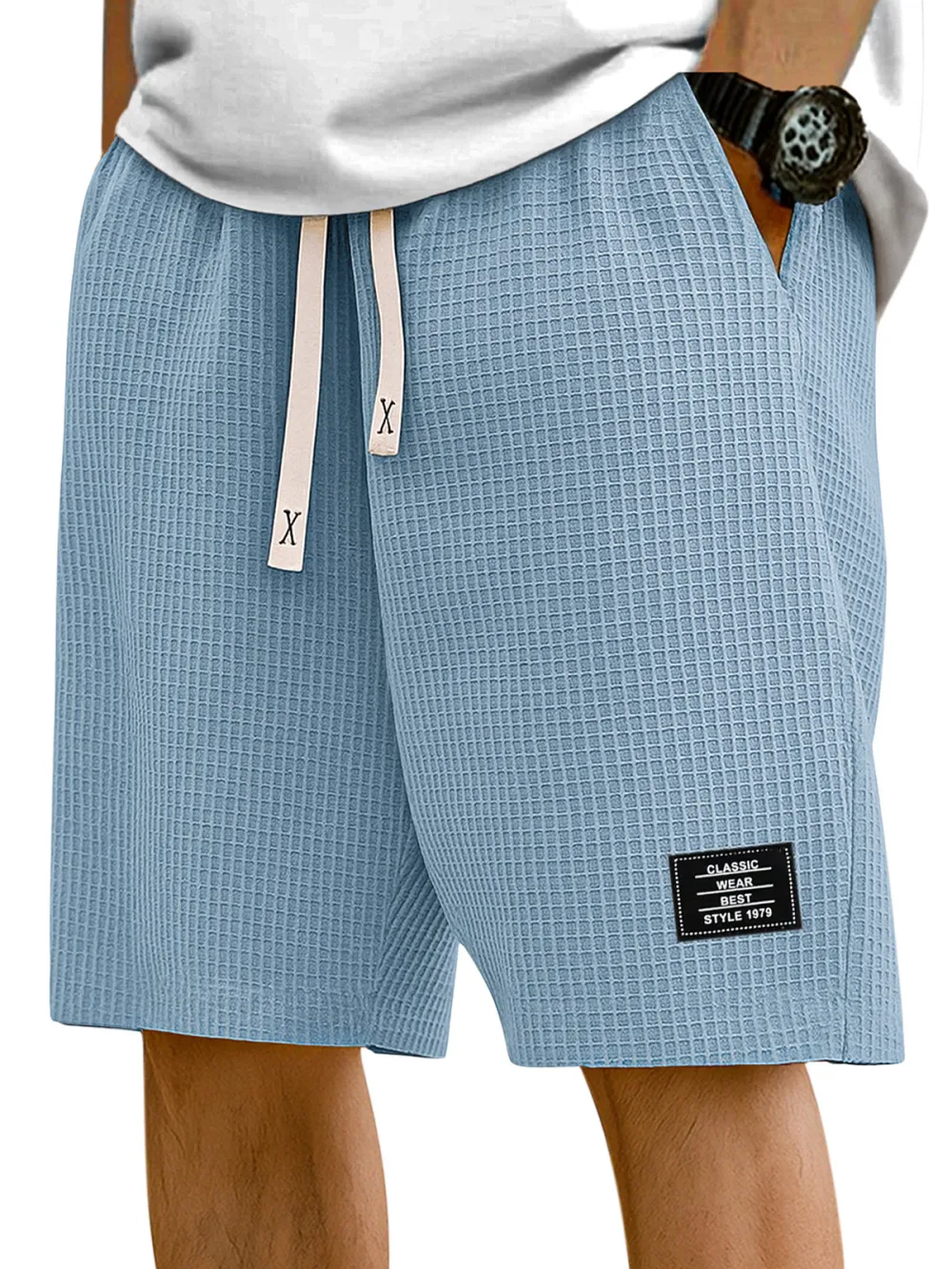 Textured Knit Casual Shorts
