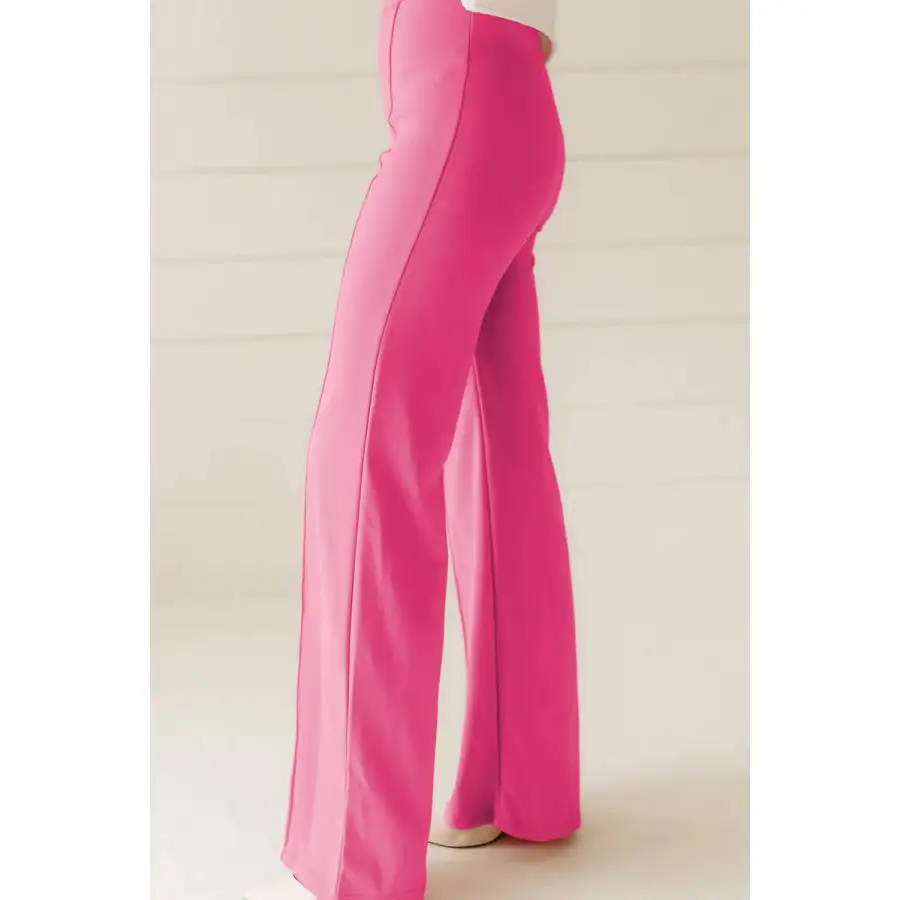 Classic High Waist Straight Leg Pants