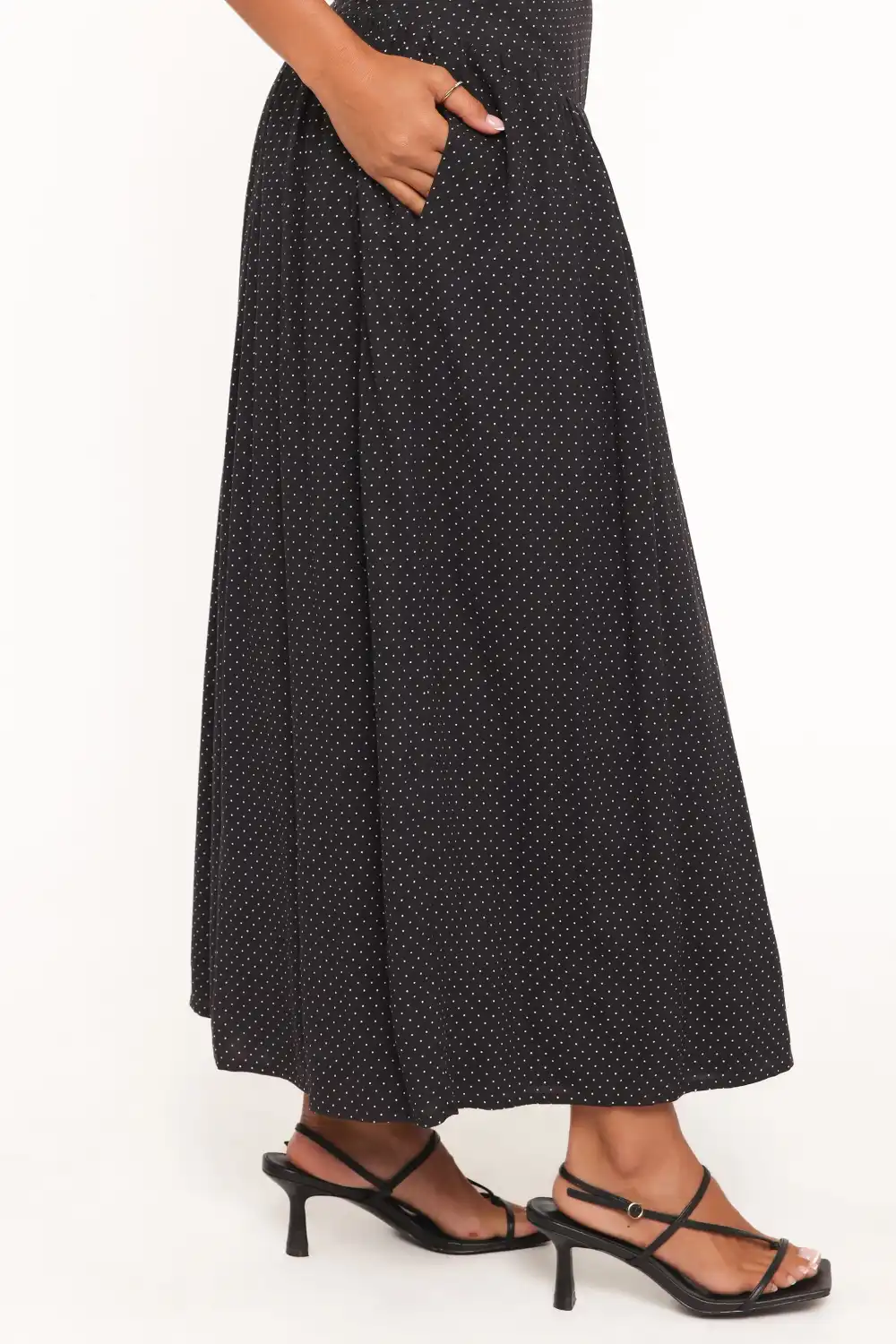 Shirred Sweetheart Maxi Dress