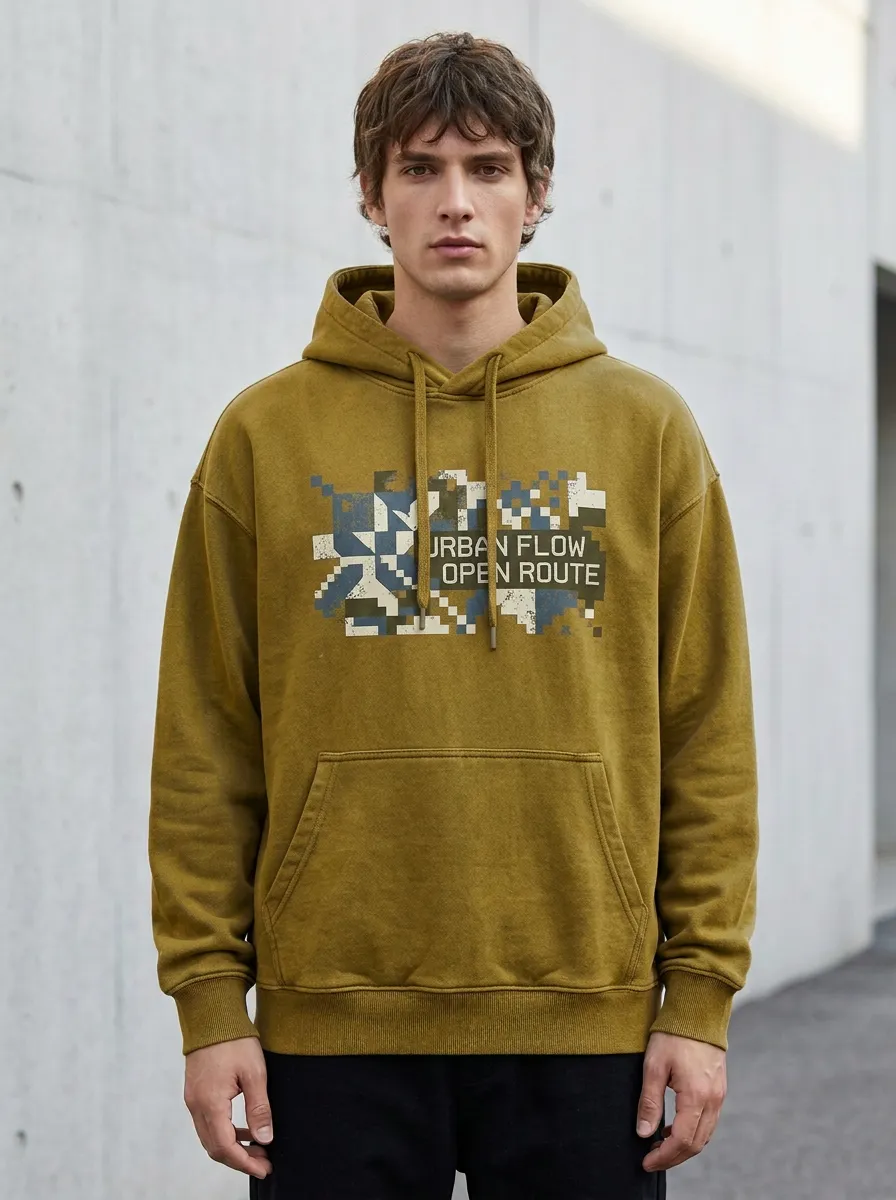 Urban Camo Pixel Men's Graphic Hoodie