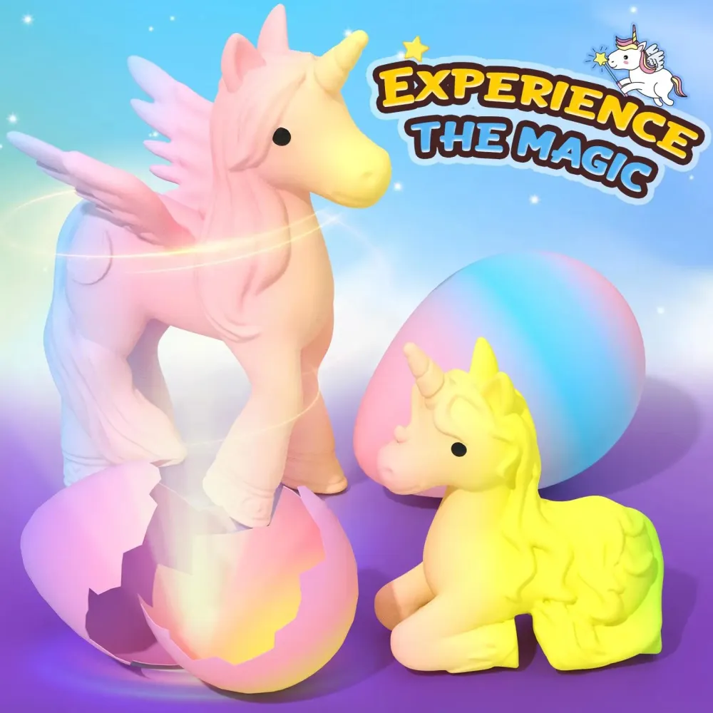 🦄Magical Hatching Unicorn Eggs✨6 Pack Enchantment & Surprise💦Water-Grow & Spark Joy — Kids’ Enchanted Surprise Toy🎁 -8RH7