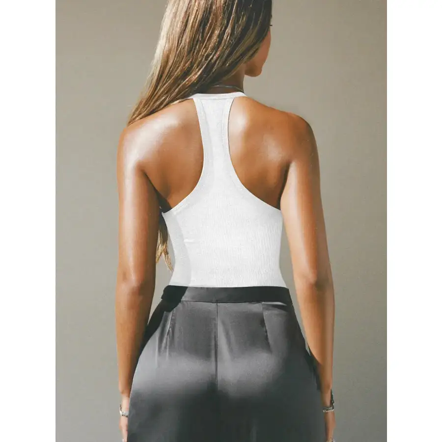 Cutout Ribbed Tank Top