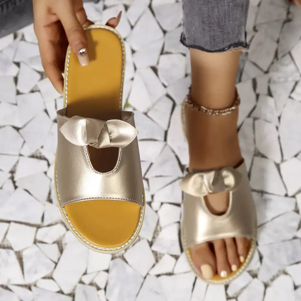 Relaxed Open-Toe Flat Sandals