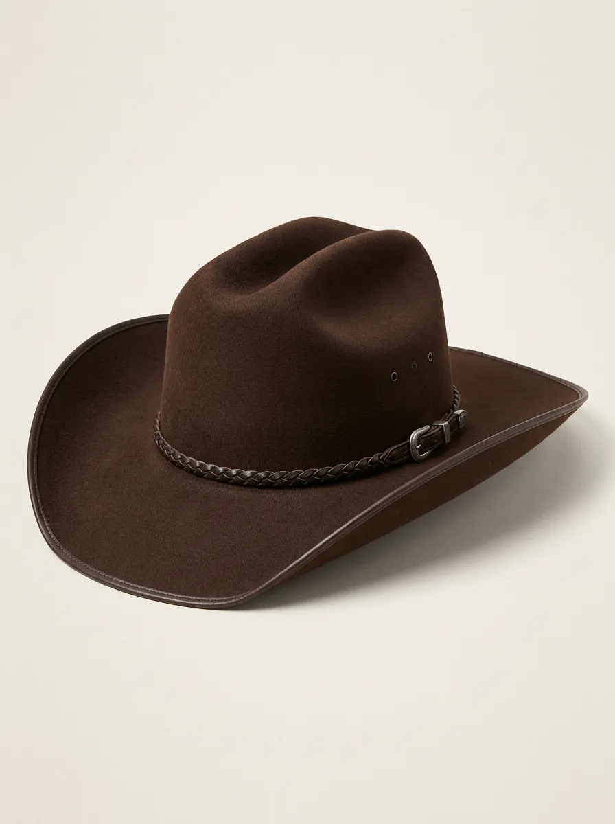 Western Ready Brown Felt Cowboy Hat