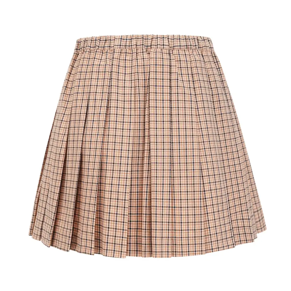 Plaid Pleated Skirt