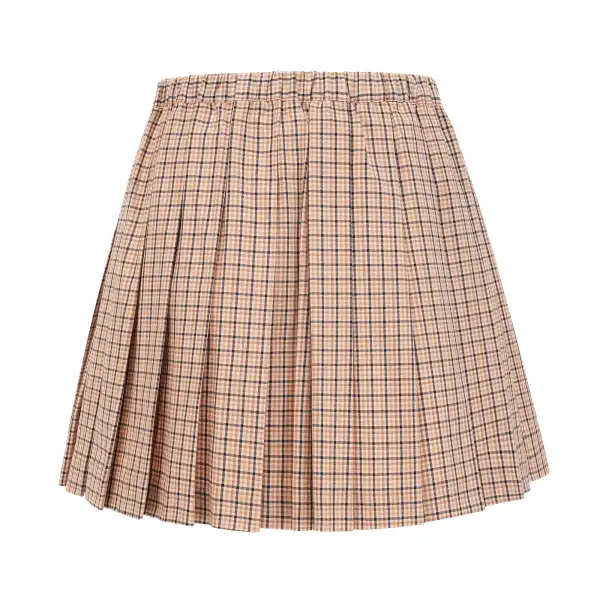 Plaid Pleated Skirt