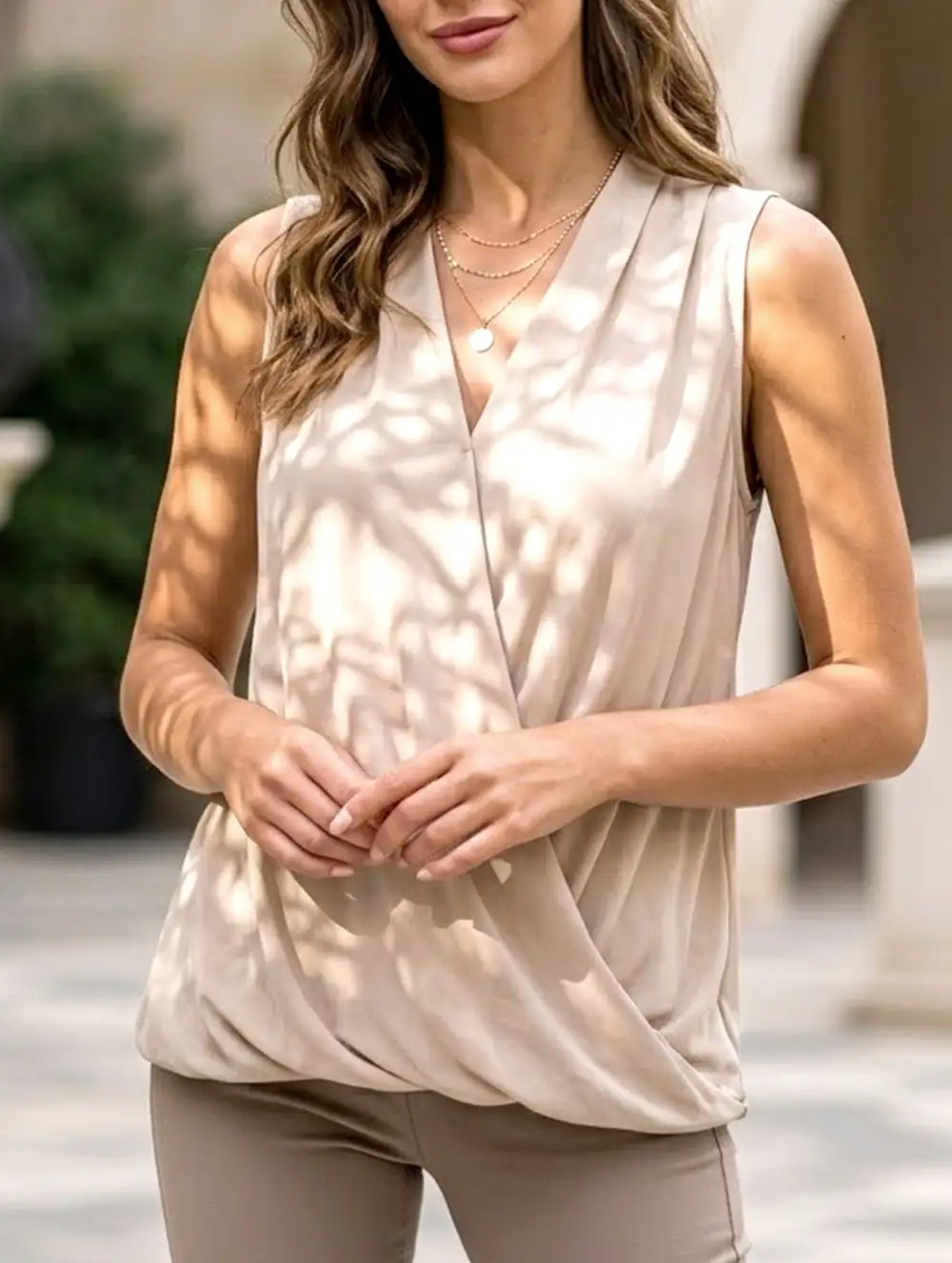V Neck Basic Tank Top